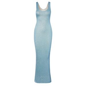 The Ana Dress in Baia Blue Sequin by ASTA RESORT